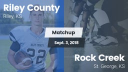 Matchup: Riley County High vs. Rock Creek  2018