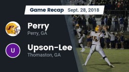 Recap: Perry  vs. Upson-Lee  2018