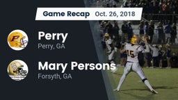 Recap: Perry  vs. Mary Persons  2018
