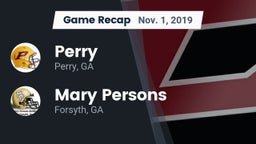 Recap: Perry  vs. Mary Persons  2019