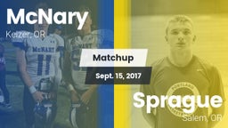 Matchup: McNary  vs. Sprague  2017