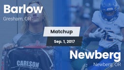 Matchup: Barlow  vs. Newberg  2017