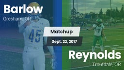 Matchup: Barlow  vs. Reynolds  2017