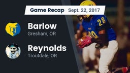 Recap: Barlow  vs. Reynolds  2017