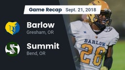 Recap: Barlow  vs. Summit  2018