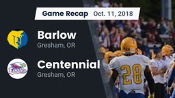 Recap: Barlow  vs. Centennial  2018