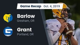 Recap: Barlow  vs. Grant  2019