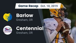 Recap: Barlow  vs. Centennial  2019