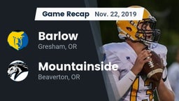 Recap: Barlow  vs. Mountainside  2019