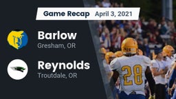 Recap: Barlow  vs. Reynolds  2021
