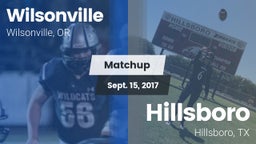 Matchup: Wilsonville High vs. Hillsboro  2017