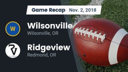 Recap: Wilsonville  vs. Ridgeview  2018