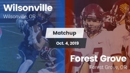 Matchup: Wilsonville High vs. Forest Grove  2019