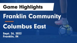 Franklin Community  vs Columbus East  Game Highlights - Sept. 26, 2022