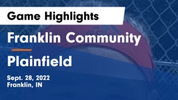 Franklin Community  vs Plainfield  Game Highlights - Sept. 28, 2022
