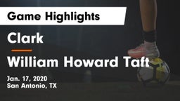 Clark  vs William Howard Taft  Game Highlights - Jan. 17, 2020