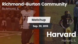 Matchup: Richmond-Burton Comm vs. Harvard  2016
