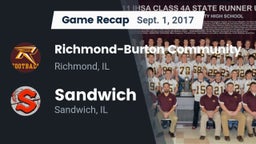 Recap: Richmond-Burton Community  vs. Sandwich  2017