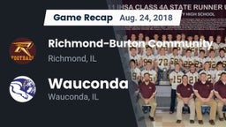 Recap: Richmond-Burton Community  vs. Wauconda  2018