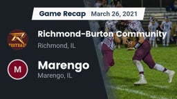 Recap: Richmond-Burton Community  vs. Marengo  2021
