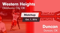 Matchup: Western Heights vs. Duncan  2016