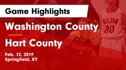 Washington County  vs Hart County  Game Highlights - Feb. 12, 2019