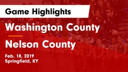 Washington County  vs Nelson County  Game Highlights - Feb. 18, 2019