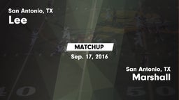 Matchup: Lee  vs. Marshall  2016