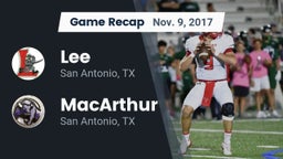 Recap: Lee  vs. MacArthur  2017