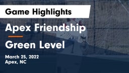 Apex Friendship  vs Green Level Game Highlights - March 25, 2022