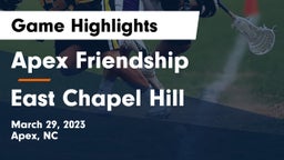 Apex Friendship  vs East Chapel Hill  Game Highlights - March 29, 2023