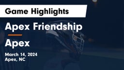 Apex Friendship  vs Apex  Game Highlights - March 14, 2024