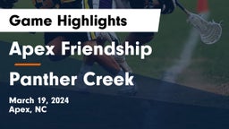 Apex Friendship  vs Panther Creek  Game Highlights - March 19, 2024