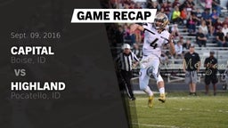 Recap: Capital  vs. Highland  2016