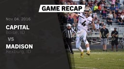 Recap: Capital  vs. Madison  2016