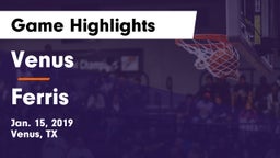 Venus  vs Ferris  Game Highlights - Jan. 15, 2019