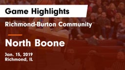 Richmond-Burton Community  vs North Boone  Game Highlights - Jan. 15, 2019