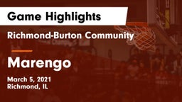 Richmond-Burton Community  vs Marengo  Game Highlights - March 5, 2021