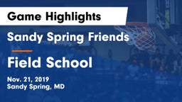 Sandy Spring Friends  vs Field School Game Highlights - Nov. 21, 2019