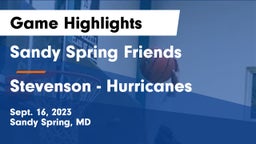 Sandy Spring Friends  vs Stevenson - Hurricanes  Game Highlights - Sept. 16, 2023