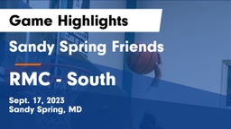 Sandy Spring Friends  vs RMC - South Game Highlights - Sept. 17, 2023