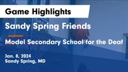 Sandy Spring Friends  vs Model Secondary School for the Deaf Game Highlights - Jan. 8, 2024