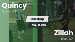 Matchup: Quincy  vs. Zillah  2018