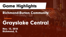 Richmond-Burton Community  vs Grayslake Central  Game Highlights - Nov. 13, 2018