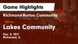 Richmond-Burton Community  vs Lakes Community  Game Highlights - Dec. 8, 2021