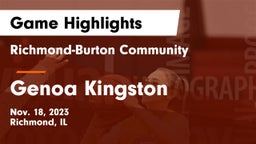 Richmond-Burton Community  vs Genoa Kingston Game Highlights - Nov. 18, 2023