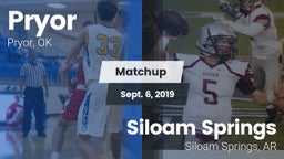 Matchup: Pryor  vs. Siloam Springs  2019