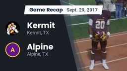 Recap: Kermit  vs. Alpine  2017