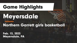 Meyersdale  vs Northern Garrett  girls basketball Game Highlights - Feb. 13, 2023
