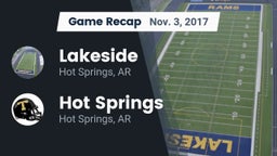 Recap: Lakeside  vs. Hot Springs  2017